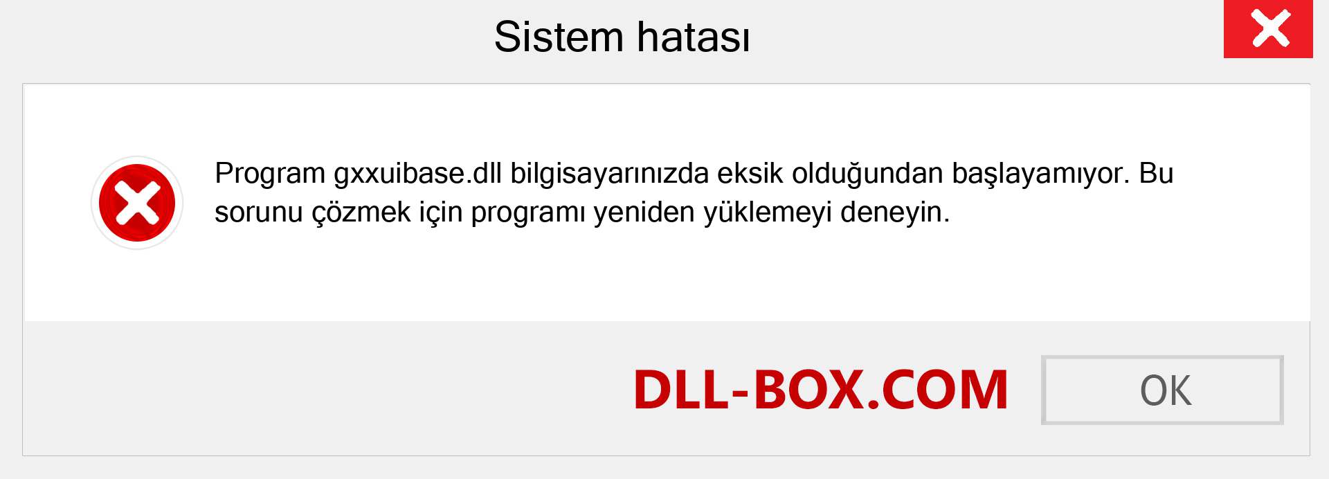 gxxuibase.dll dosyası eksik mi? Windows 7, 8, 10 için İndirin - Windows'ta gxxuibase dll Eksik Hatasını Düzeltin, fotoğraflar, resimler